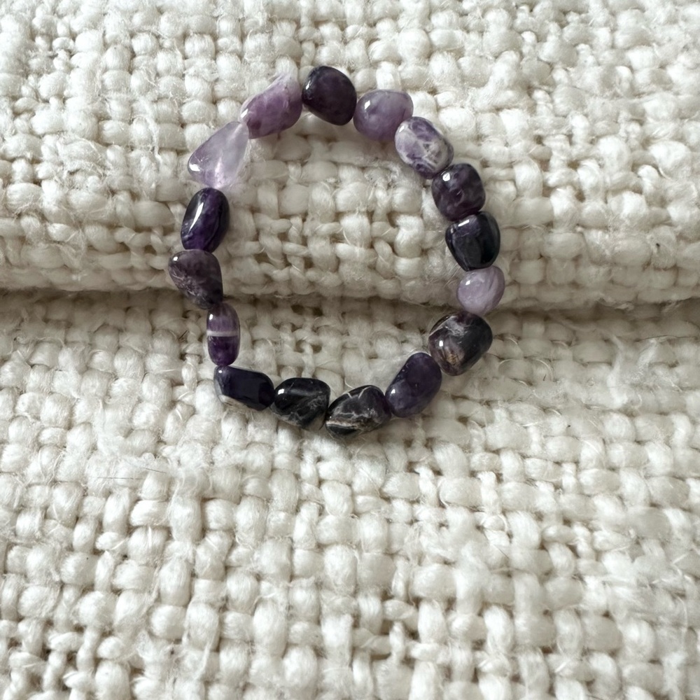 Amethyst Healing Crystal Stretch Bracelet - New - Calm, Healing, Stress Relief